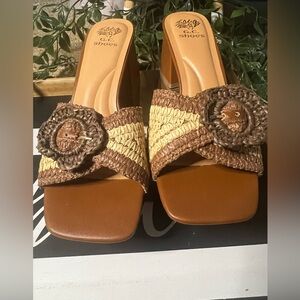 G.C. Shoes Woven Block Heel Mules – Size 9 NWOT